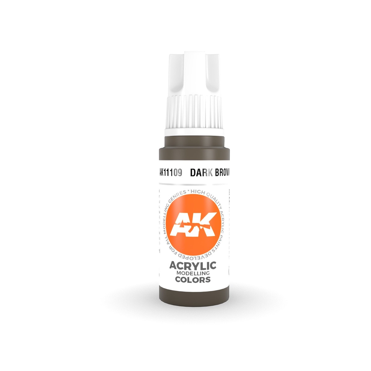 AK Interactive 3 Gen Acrylic Metallic Modeling Colour 17ml - Dark Brown