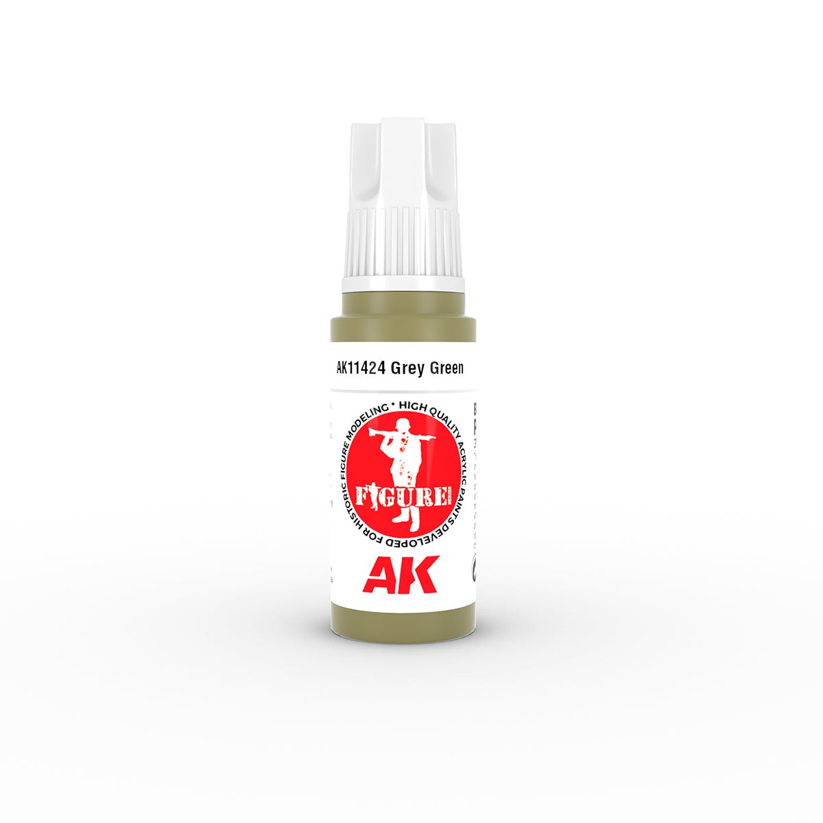 AK Interactive 3 Gen Figure Acrylic Paint 17ml - Grey Green