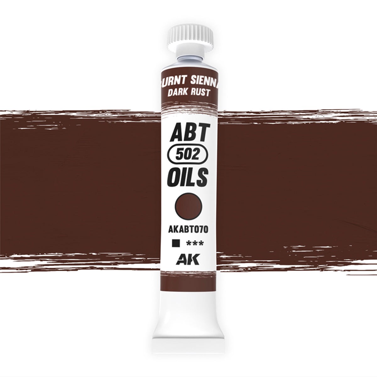 AK Interactive Abteilung 502 Oil Paint 20ml - Burnt Sienna/Dark Rust