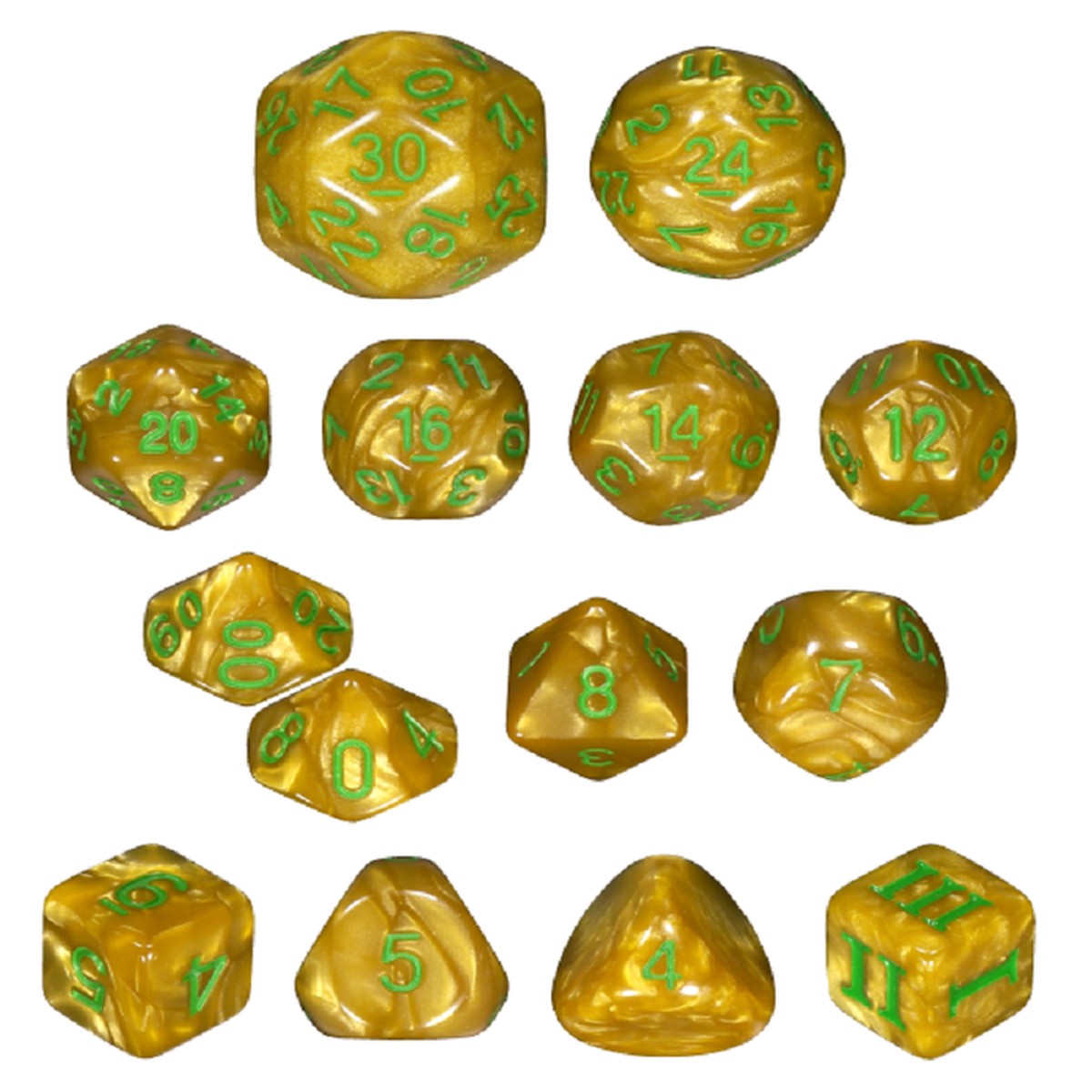 Goodman Games - Dungeon Crawl Classics RPG Dark Tower Dice 14-Piece Set