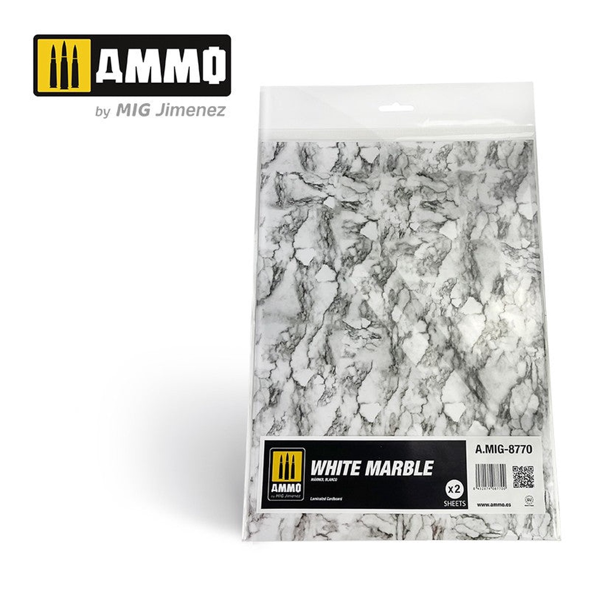 Ammo by MIG White Marble Sheet 2-Piece Set