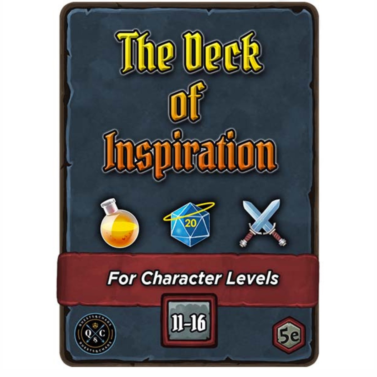 Quests and Chaos Deck of Inspiration Level 11-16 Card Game