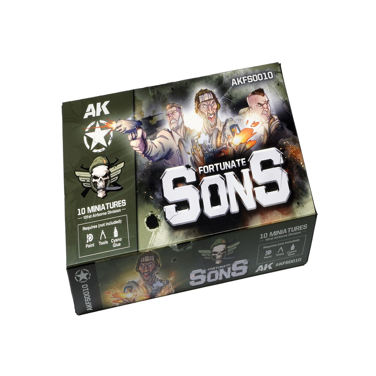 AK Interactive Fortunate Sons Miniature Scale Model 10-Piece Set - 101st Airborne Division