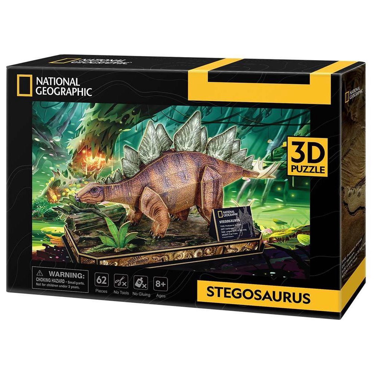 CubicFun National Geographic Stegosaurus - 62 piece 3D Puzzle