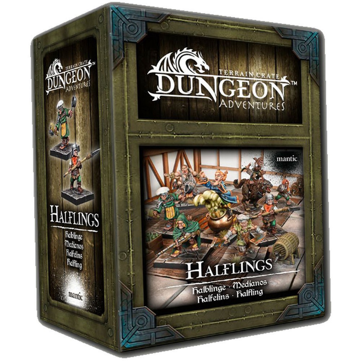 Mantic Games TerrainCrate - Dungeon Adventures - Halflings Miniature (MGTC225)