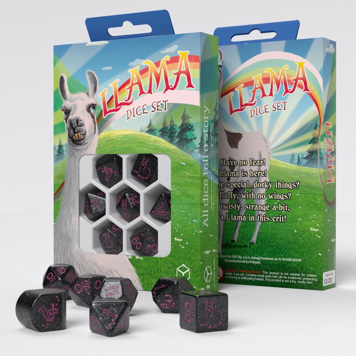 Q Workshop - Llama Dice Set - Spitty