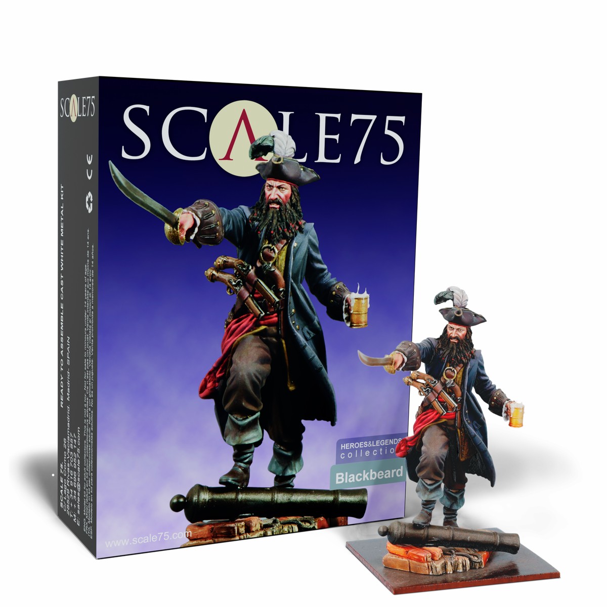 Scale 75 - Heroes and Legends Blackbeard Figure 75mm
