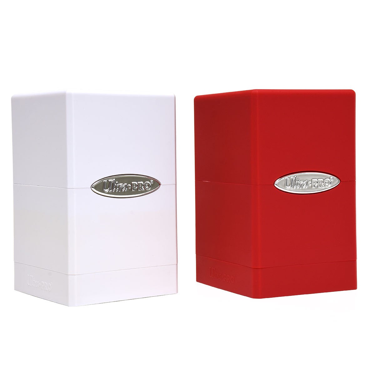 Ultra PRO UP85570 Satin Tower AMZ Deck Boxes 2-Piece Set - White/Red