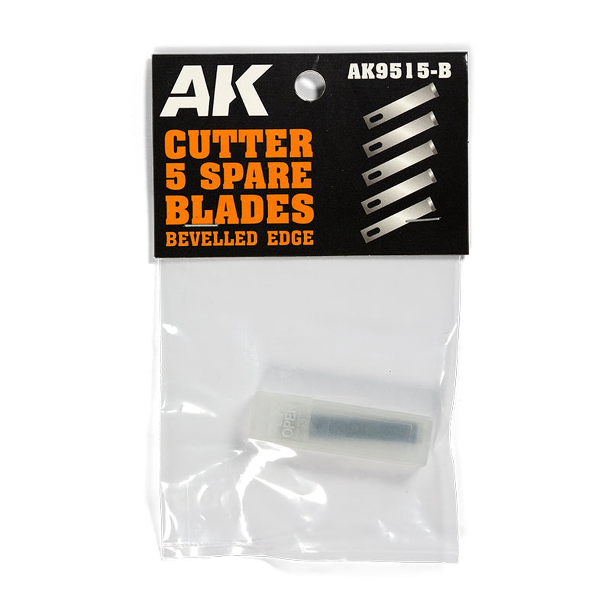 Ak Interactive Hobby Knife Bevelled Edge (5 Spare Blades) Replacement