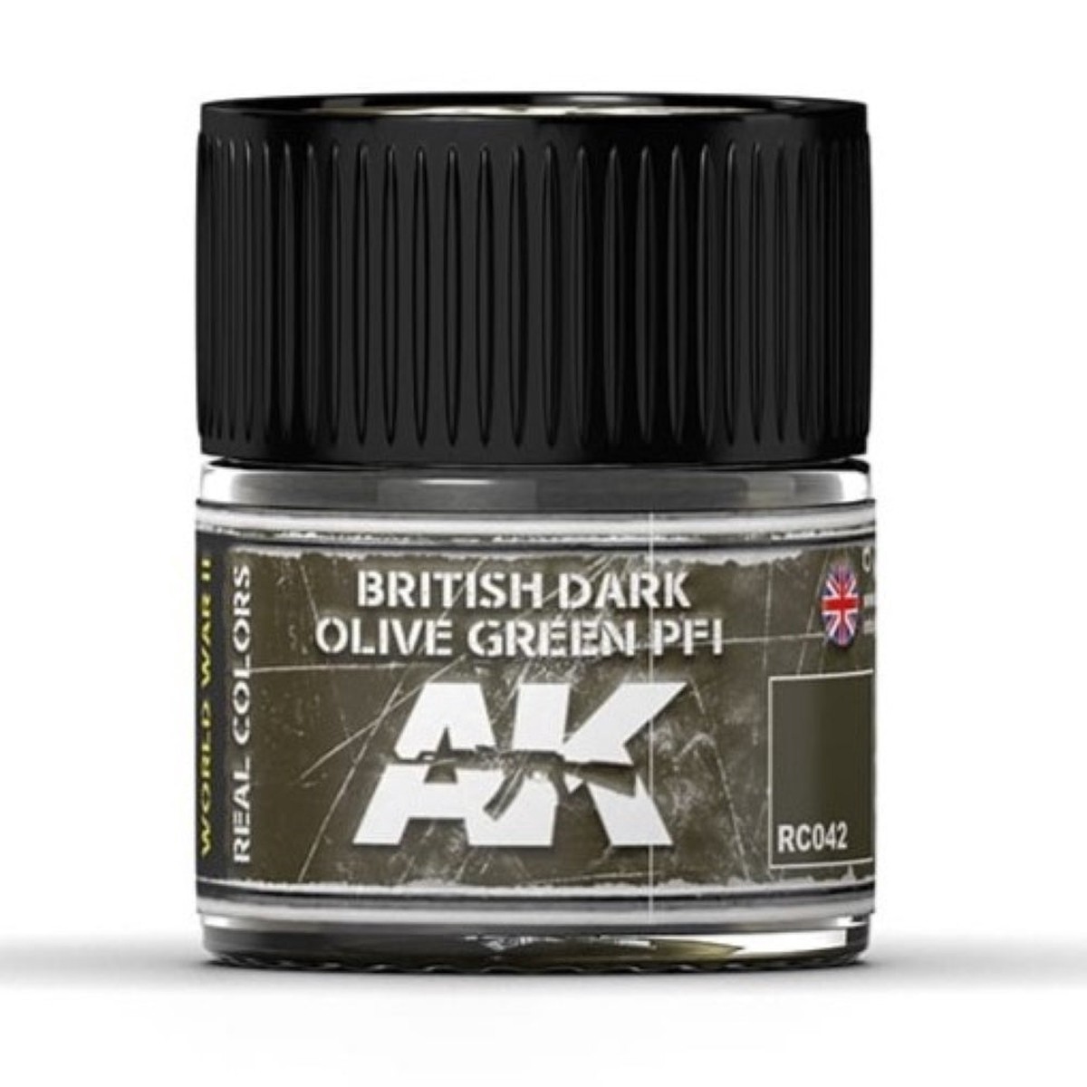 Ak Interactive Real Colors Acrylic Lacquer Paint 10ml - British Dark Olive Green PFI