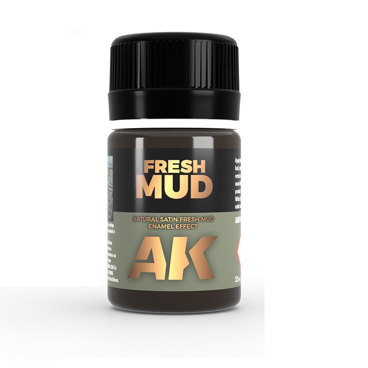 AK Interactive Weathering Enamel Color 35ml - Fresh Mud Effects