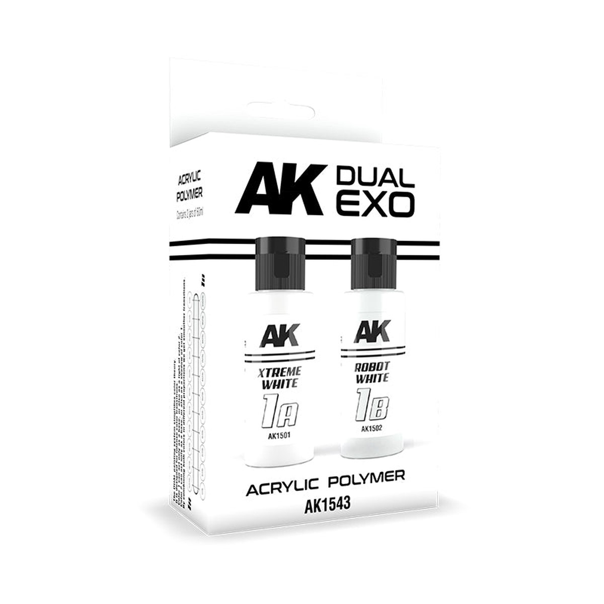 AK Interactive Xtreme White and Robot White Dual Exo Acrylic Paint Set