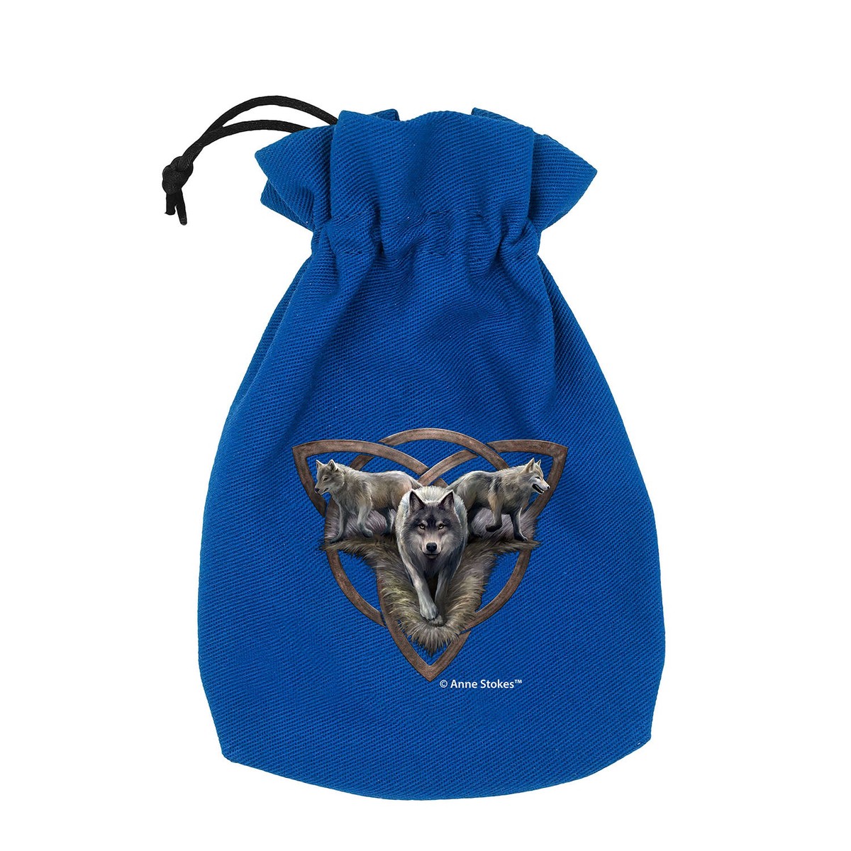 Q Workshop - Anne Stokes Dice Pouch - Wolf Trio