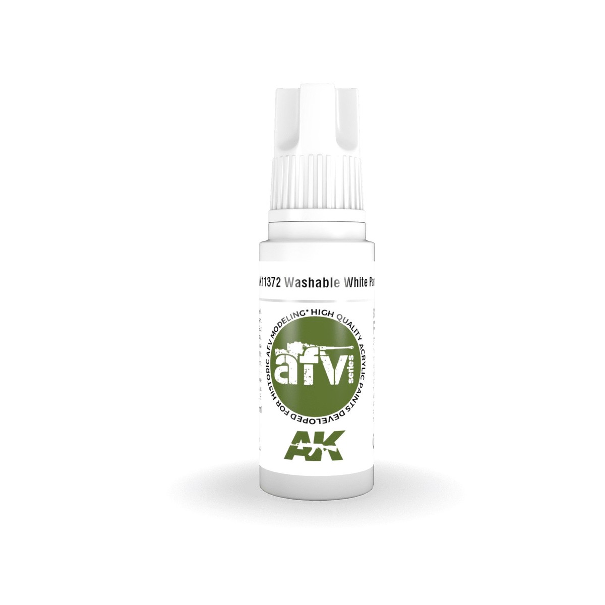 AK Interactive 3 Gen Acrylic Model Paint 17ml - Washable White Paint