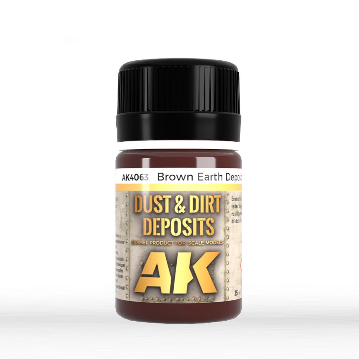 AK Interactive Dust and Dirt Deposits Weathering Products 35ml - Brown Earth Deposit