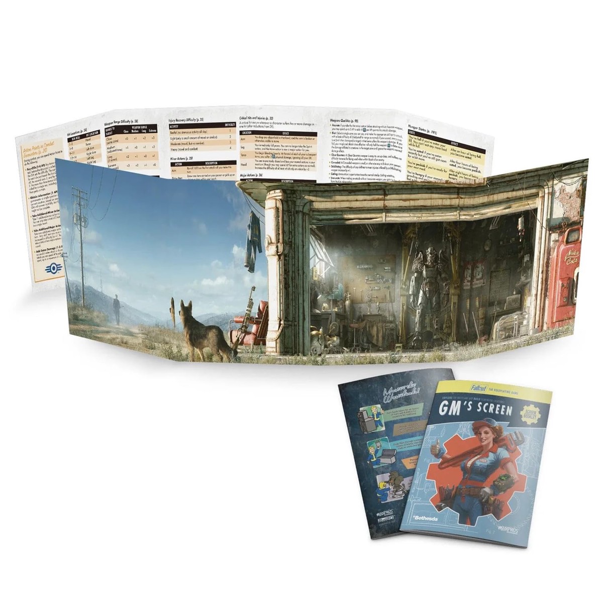 Modiphius Fallout RPG GM Screen, Booklet and Flysheet