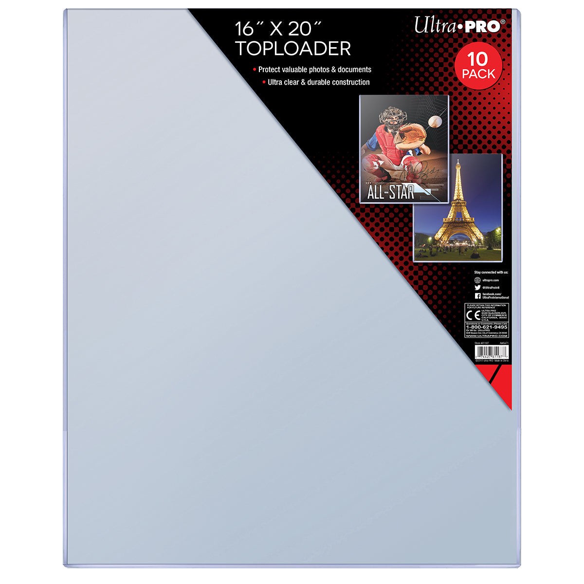 Ultra PRO - Toploader 10-Piece Set 16-Inch x 20-Inch