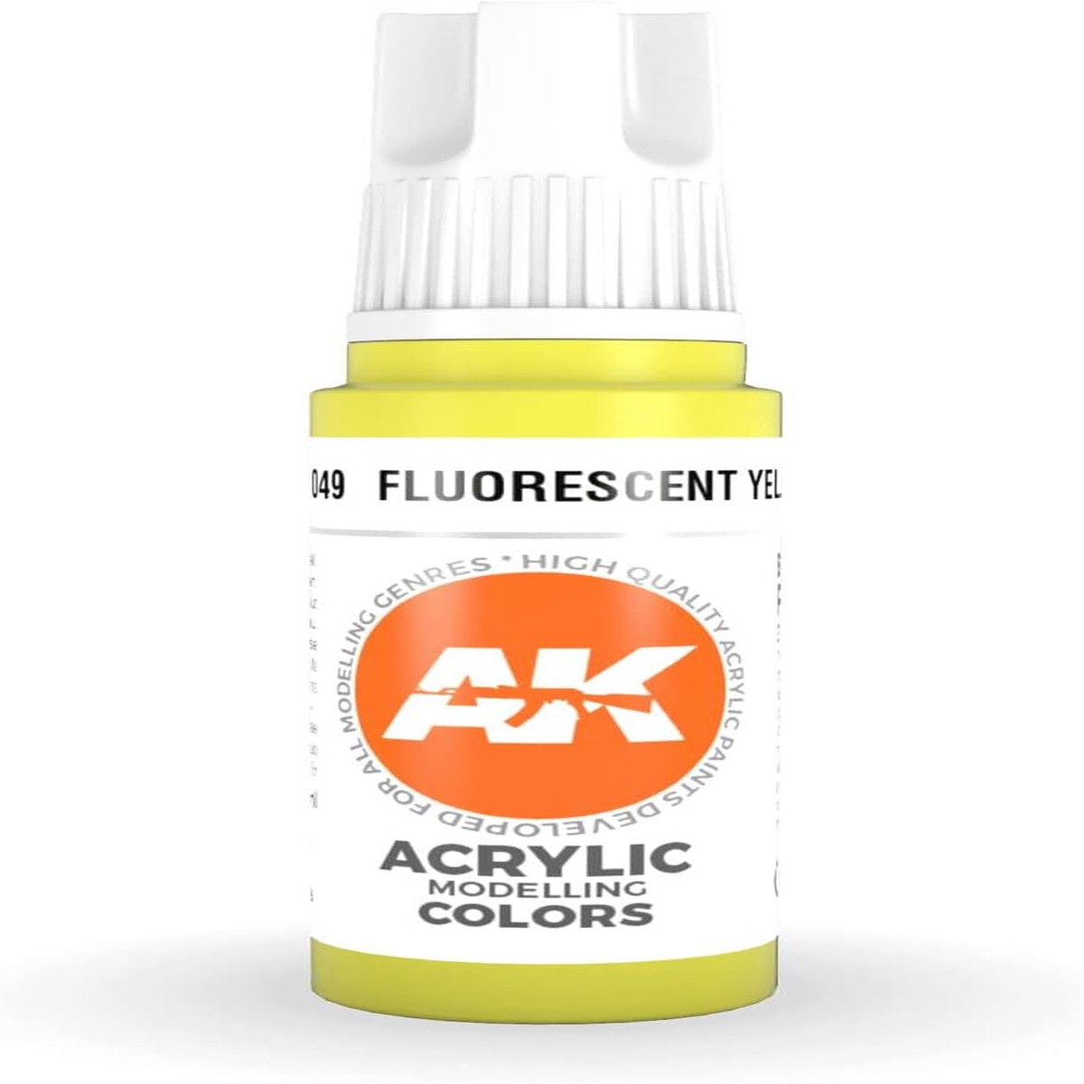 AK Interactive 3 Gen Acrylics Modelling Paint 17ml - Fluorescent Yellow