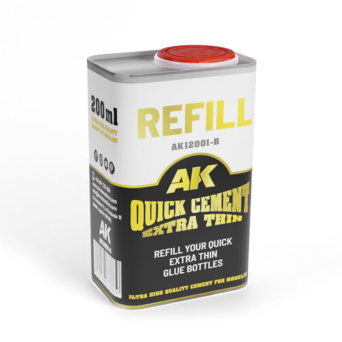 AK Interactive Basics Quick Cement 250ml - Extra Thin