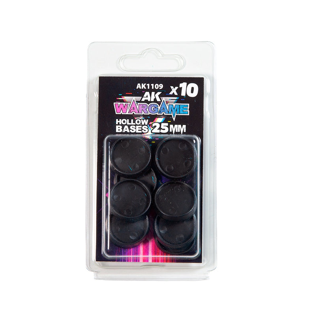 AK Interactive - Wargame Hollow Base 10-Piece Set 25mm