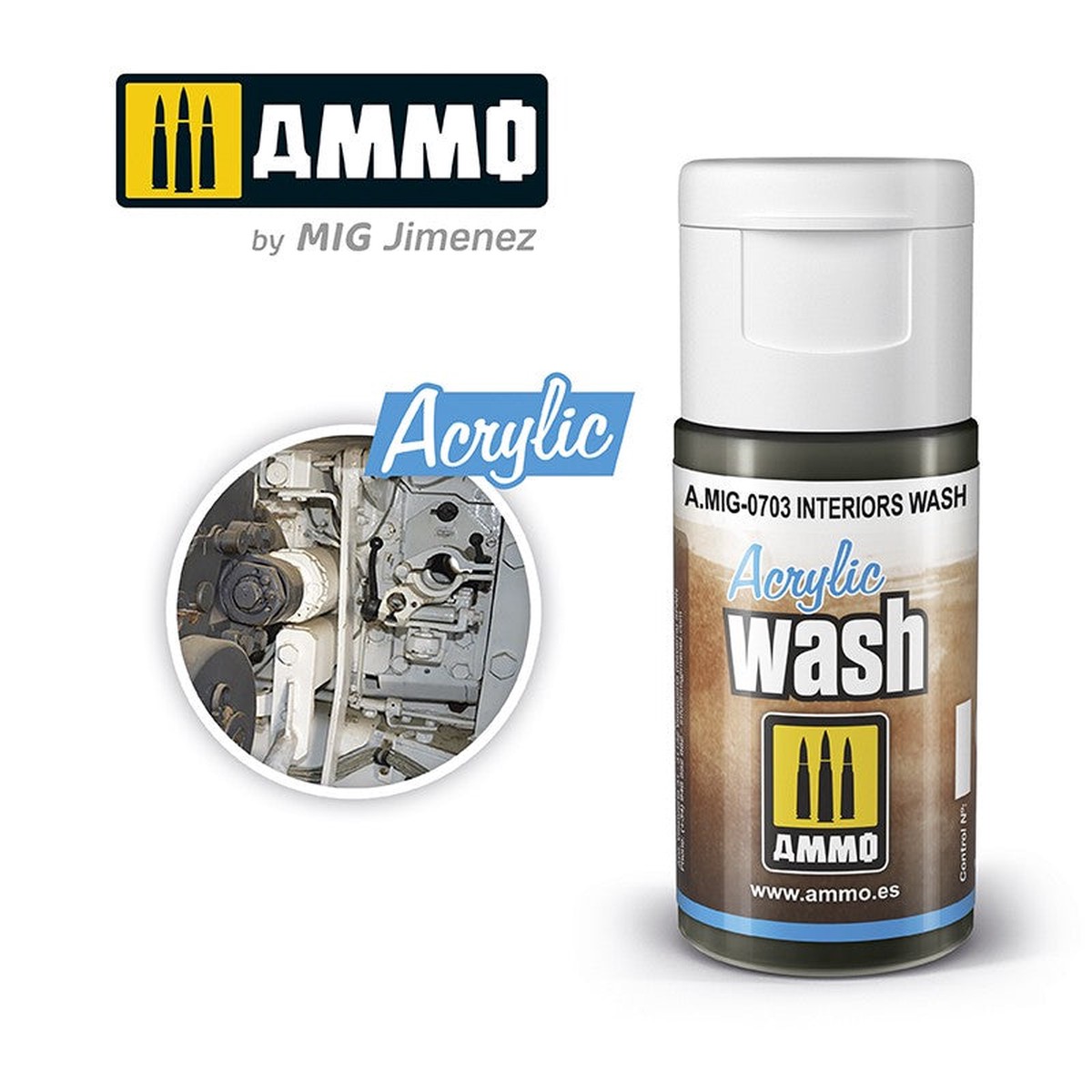 Ammo by MIG Acrylic Wash 15ml - Interiors Wash