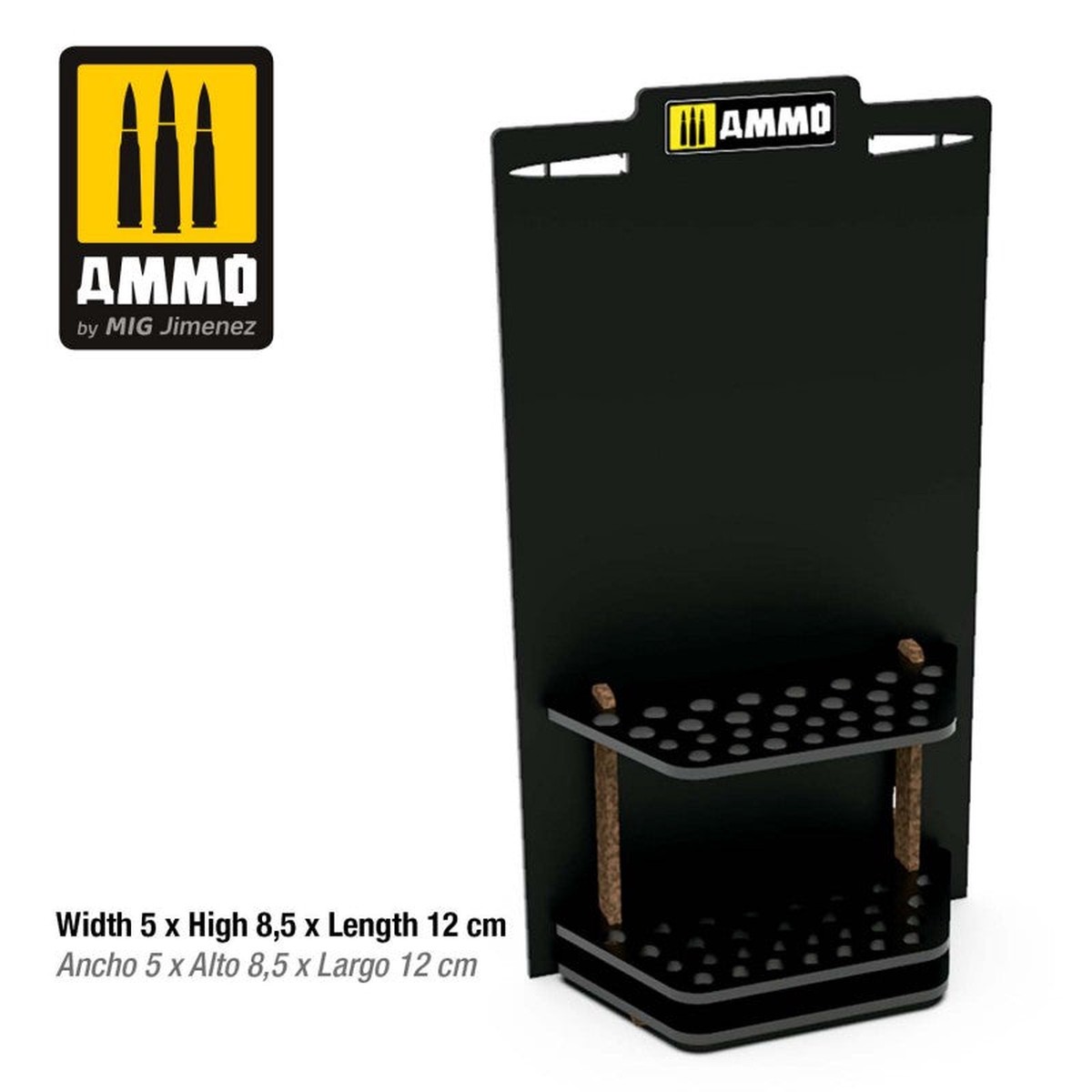 Ammo by MIG Modular System Workshop Brush Display Stand - Satin Black Finish
