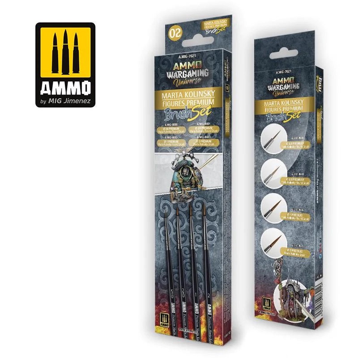 Ammo by MIG Wargaming Universe Marta Kolinsky Figures Premium Brush Set