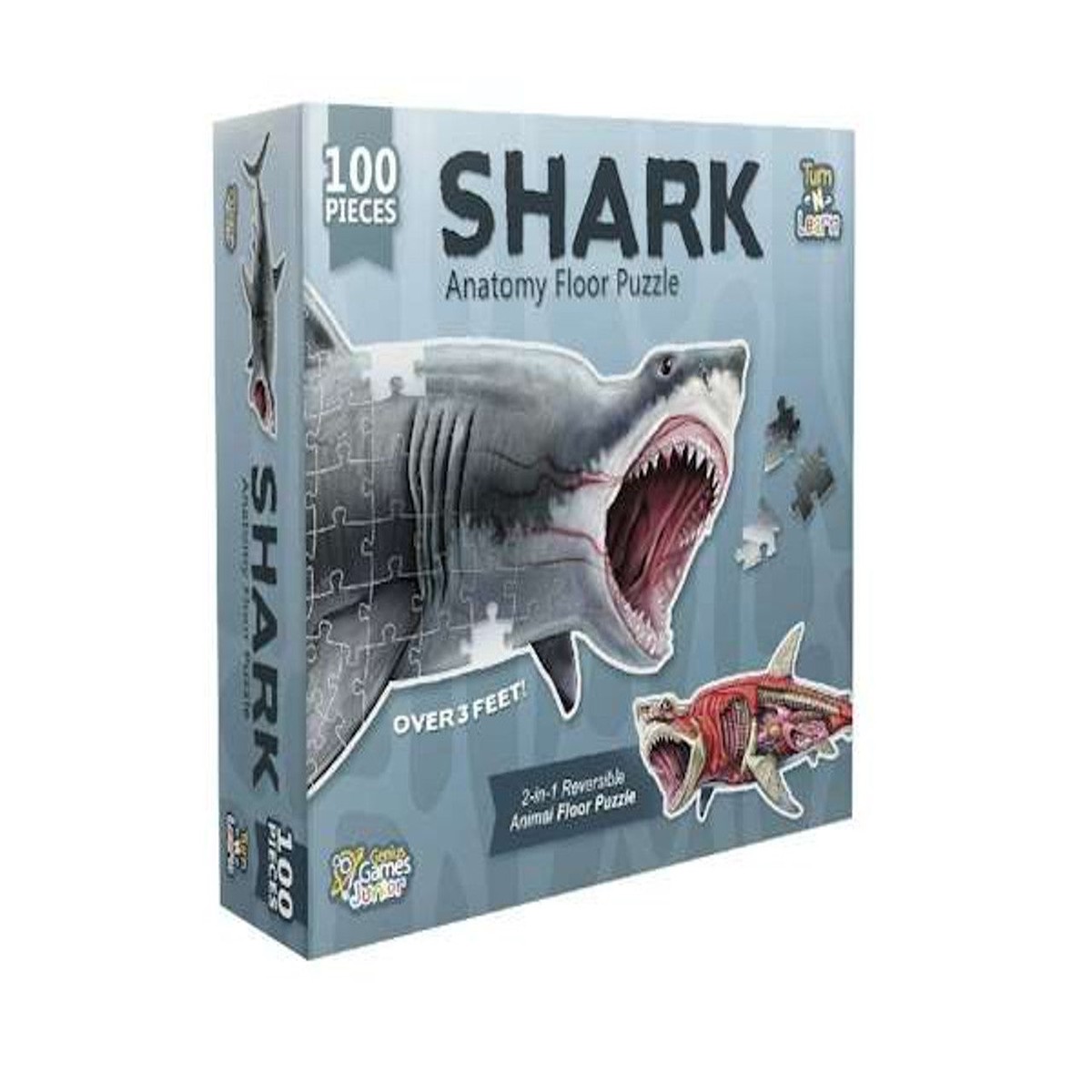 Genius Games Shark Anatomy Floor Puzzle - 100 piece Puzzle