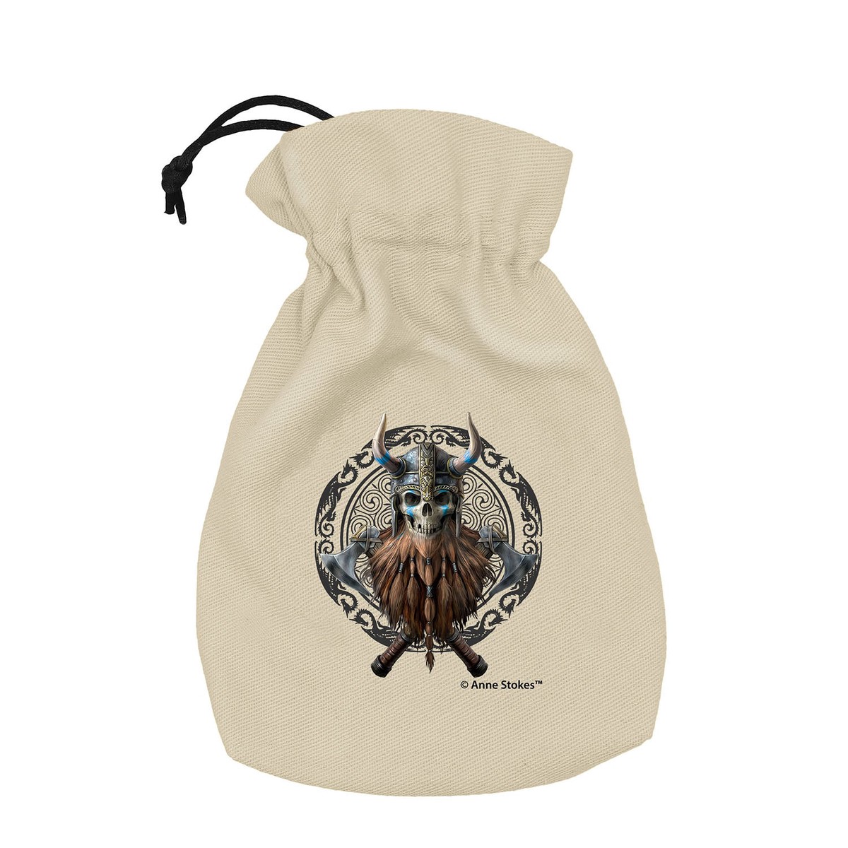 Q Workshop - Anne Stokes Dice Pouch - Viking Skull