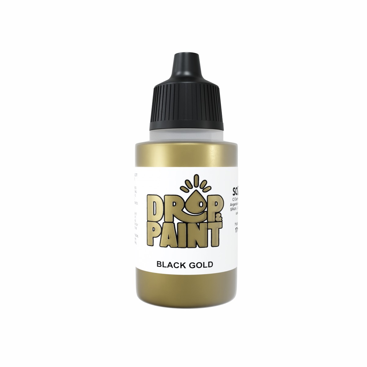 Scale 75 Drop and Paints Acrylic Paint 17ml - Black Gold