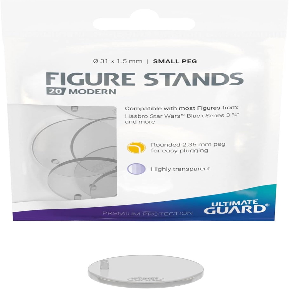 Ultimate Guard Small Peg Modern Figure Stands 20-Pieces