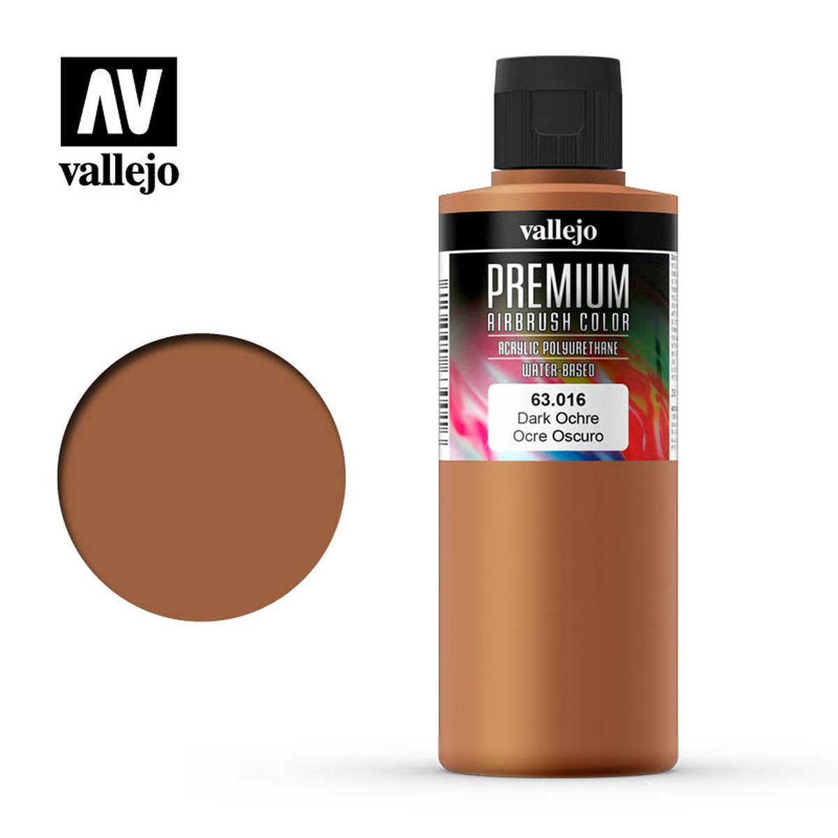 Vallejo Airbrush Premium Colour 200ml - Dark Ochre