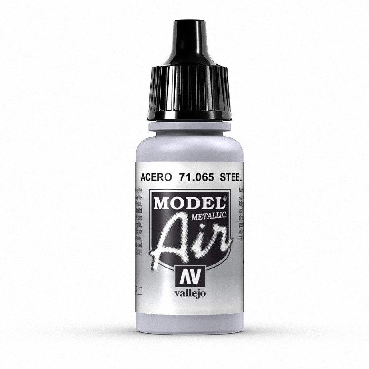 Vallejo Model Air Metallic Paint 17ml - Steel