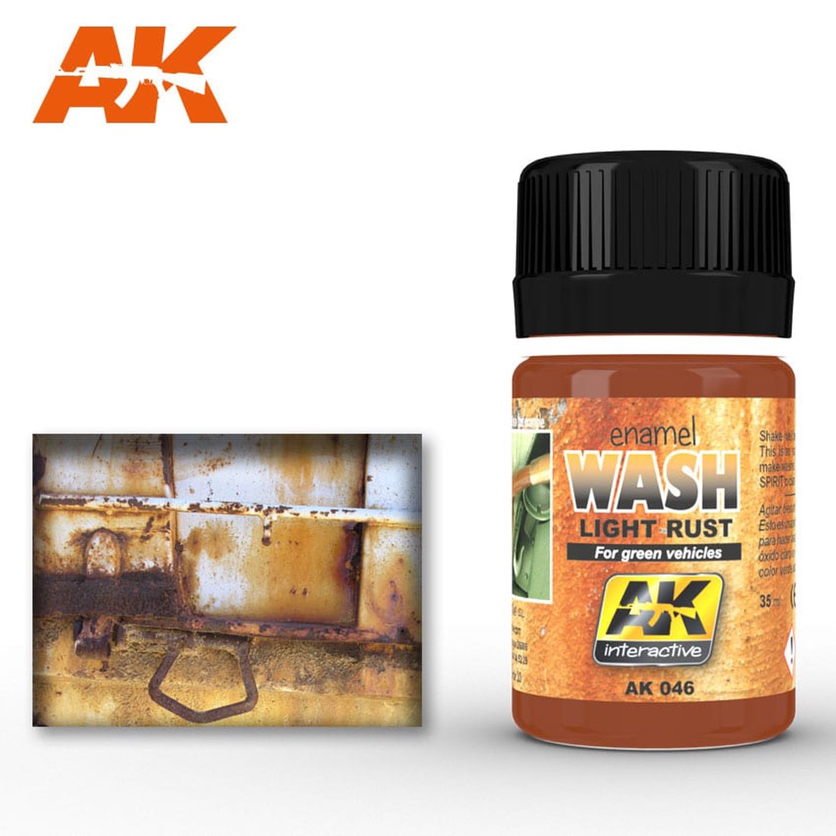 AK Interactive Enamel Wash 35ml - Light Rust