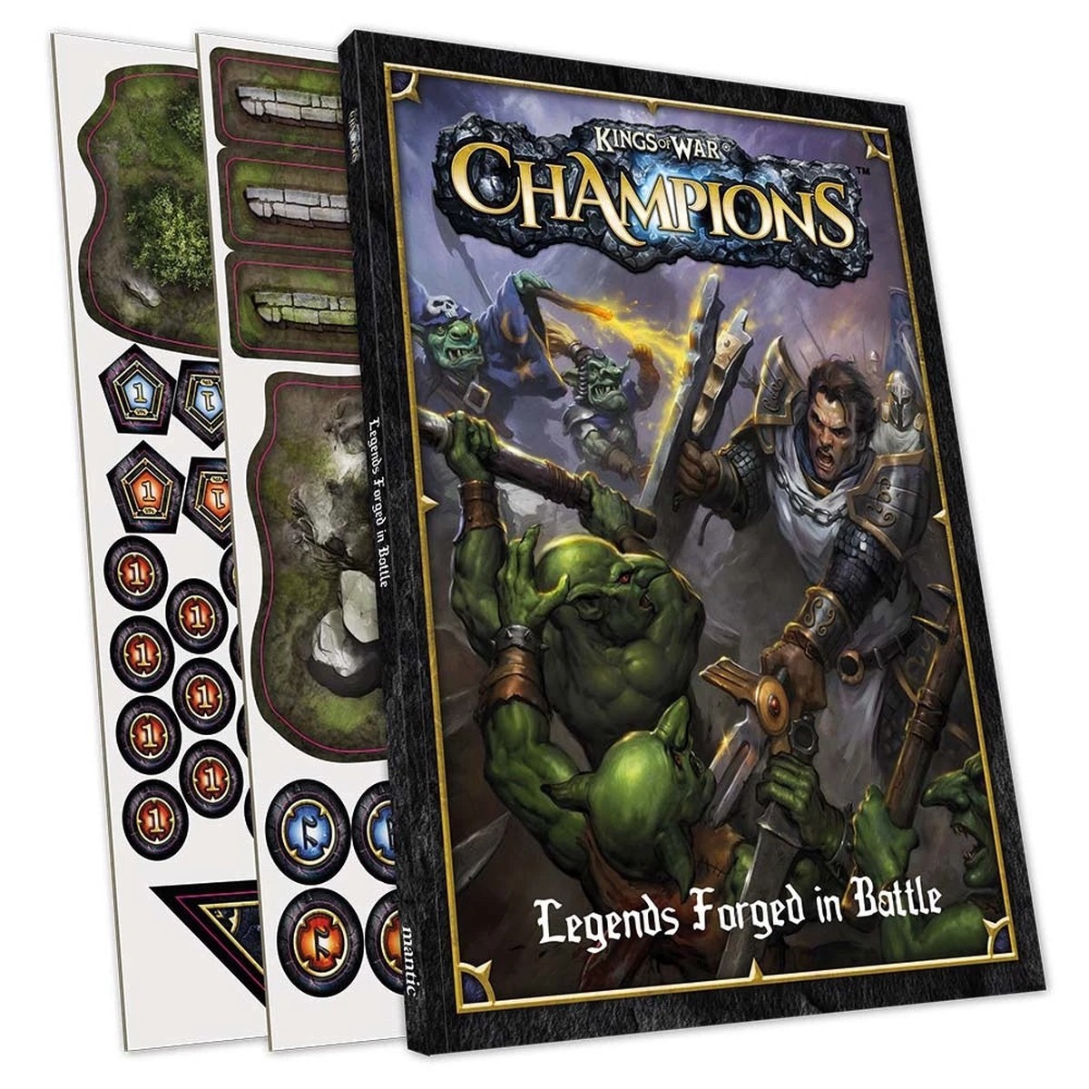 Mantic Games - Kings of War Champions Rulebook and Tokens