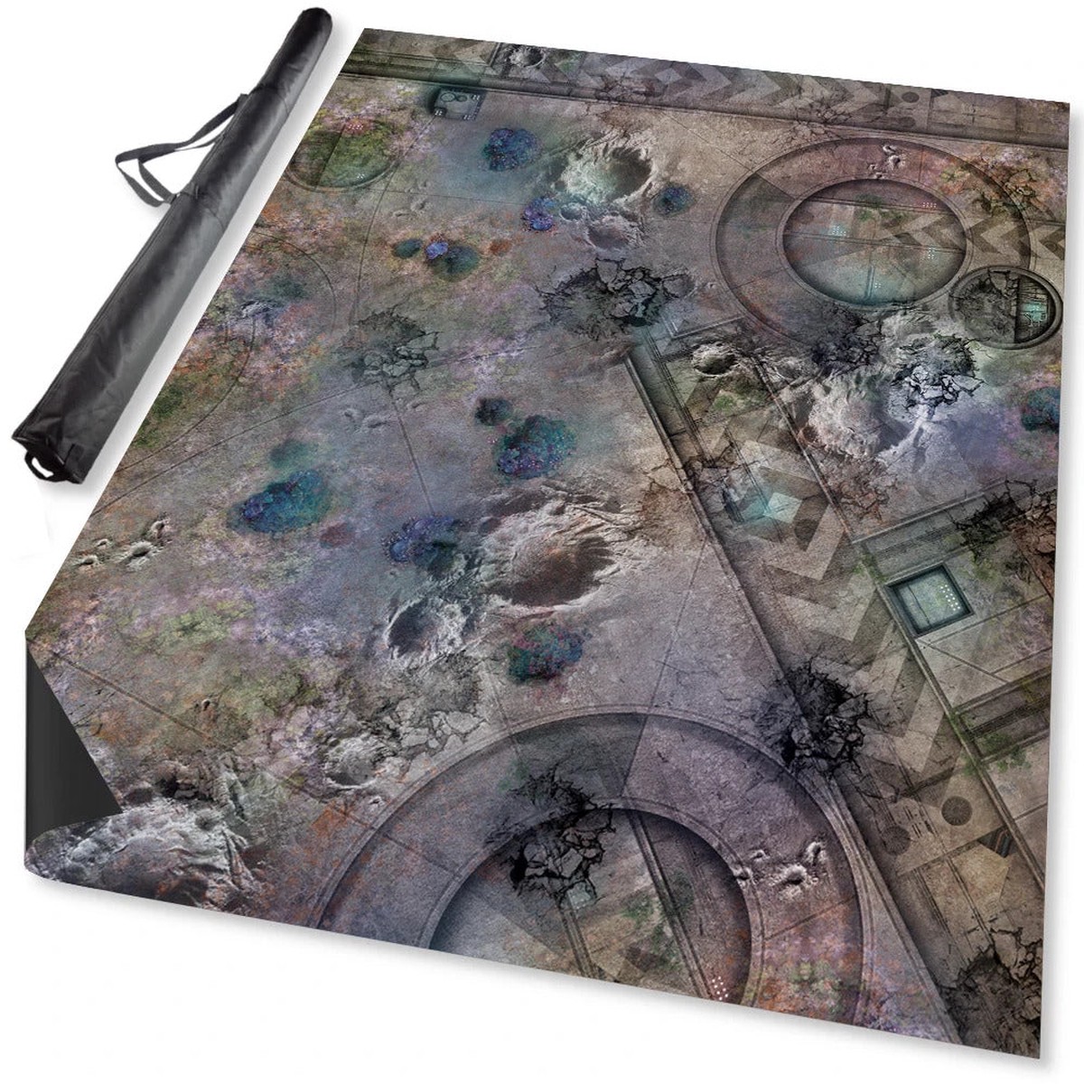 Mantic Games Terrain Crate: Grim Battlefield Neoprene Gaming Mat 60-Inch x 44-Inch