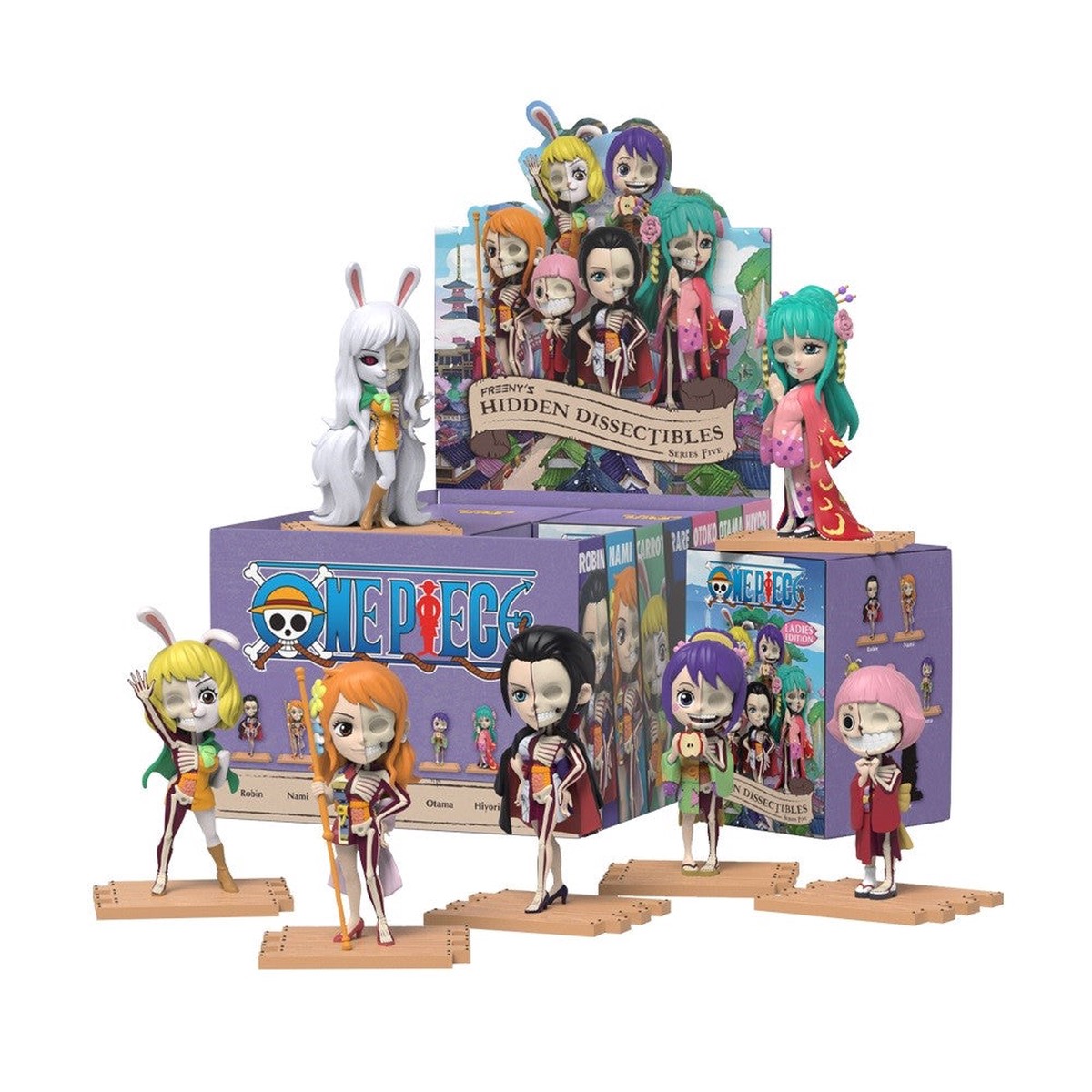 Mighty Jaxx Freeny's Hidden Dissectibles: One Piece Ladies Edition Display