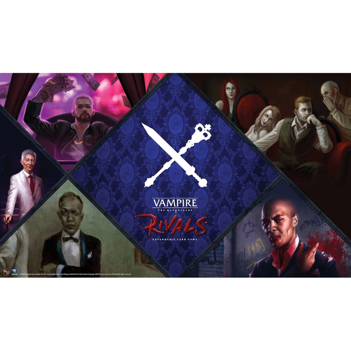 Renegade Game Studios Vampire: The Masquerade - Rivals Ventrue Clan Playmat 24-Inch x 14-Inch