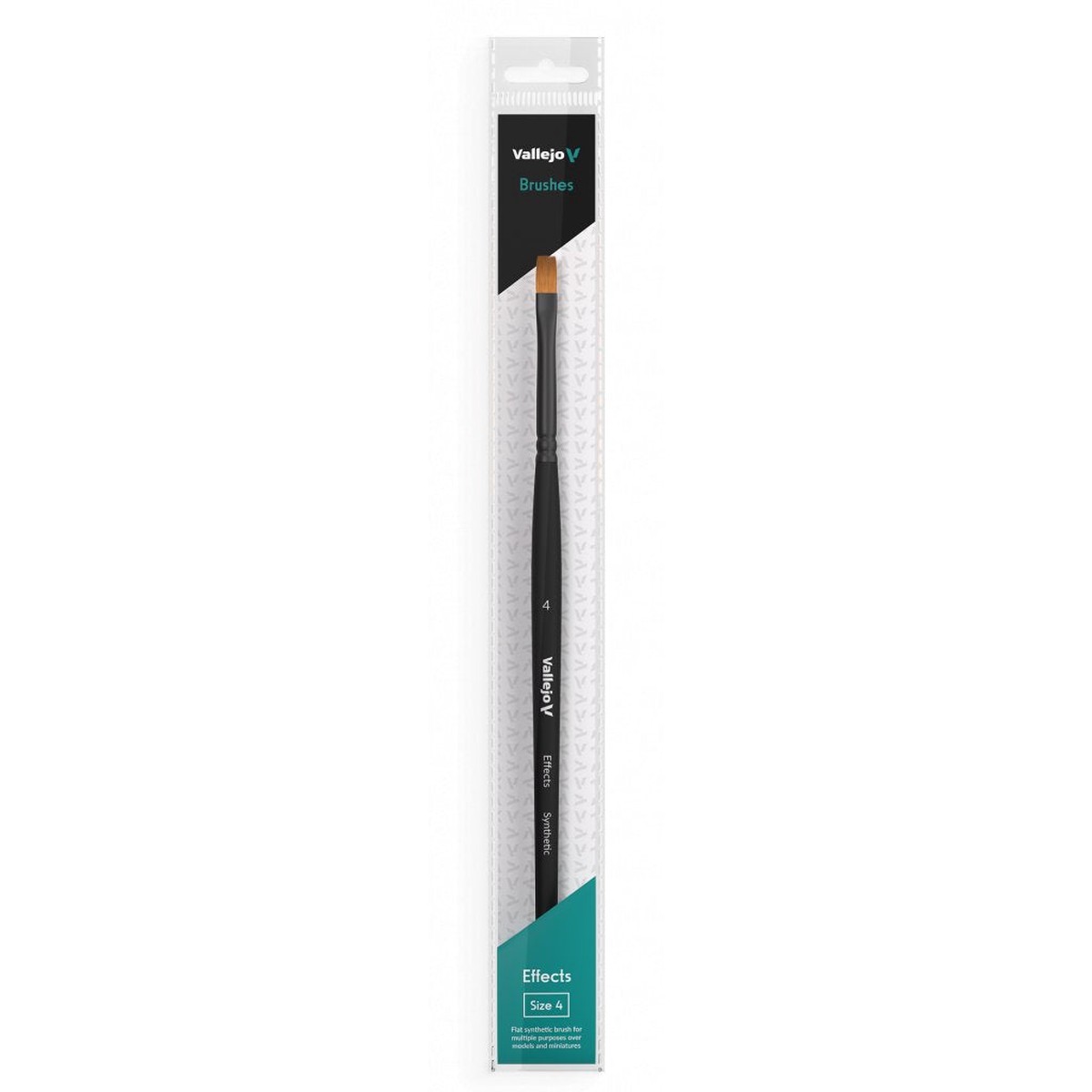 Vallejo Effects No. 4 Flat Rectangular Brush