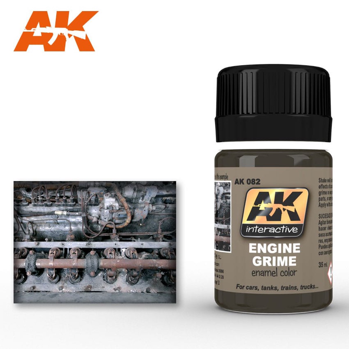 AK Interactive Weathering Products Engine Grime 35ml