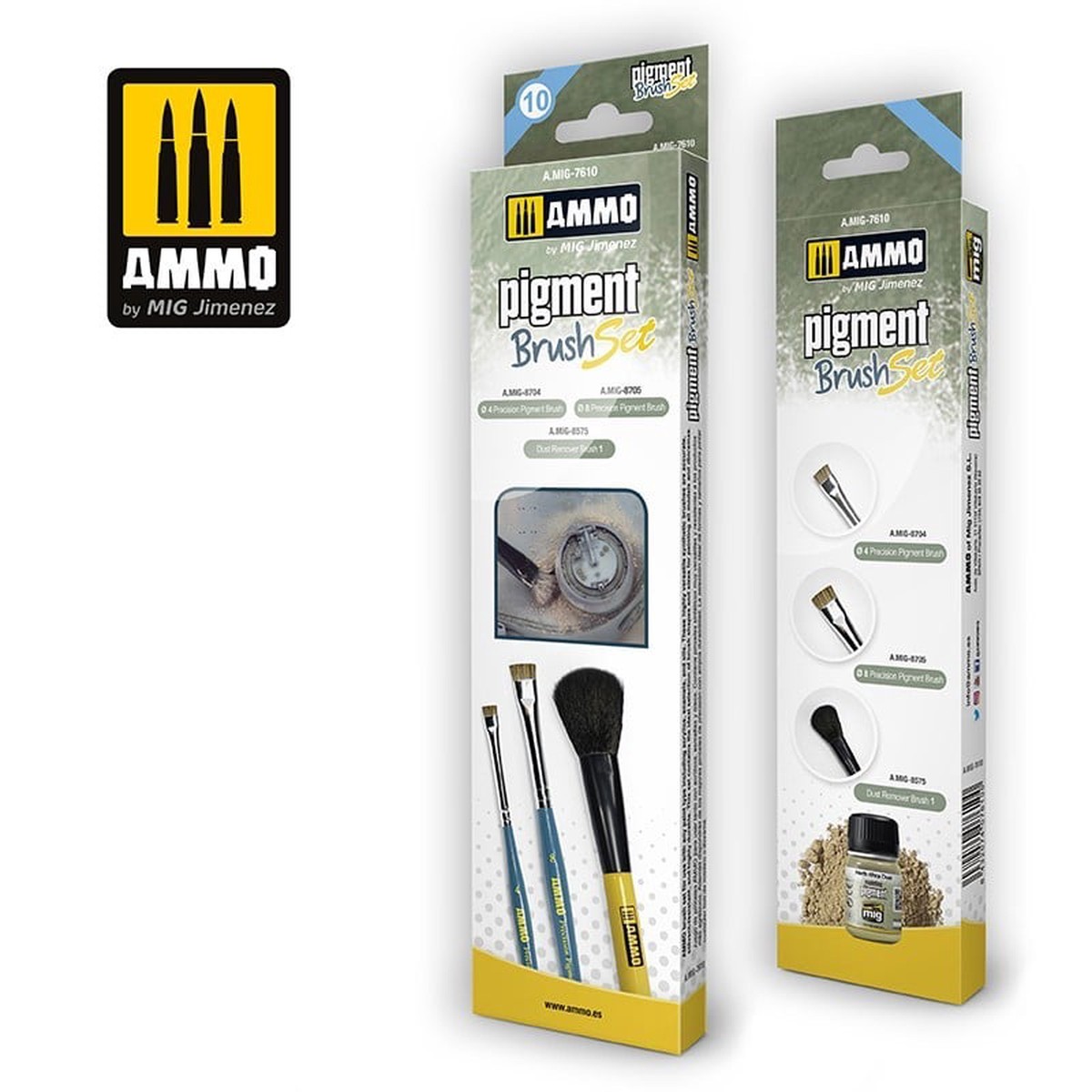 Ammo by MIG Pigment Brush Set