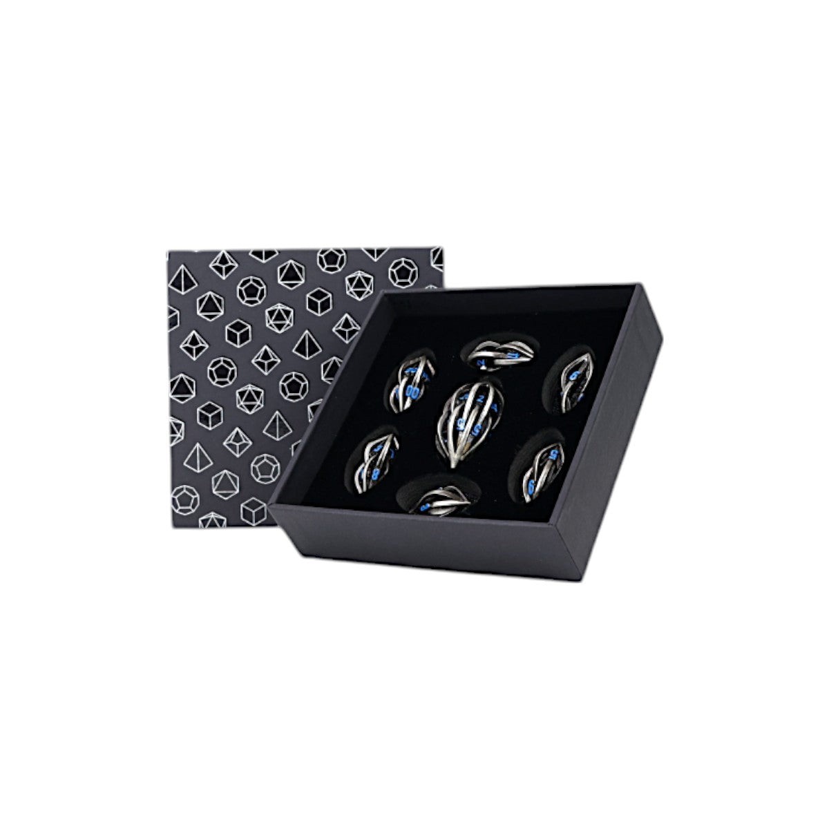 Let's Play Games - Elliptic Hollow Dice Set - Blue