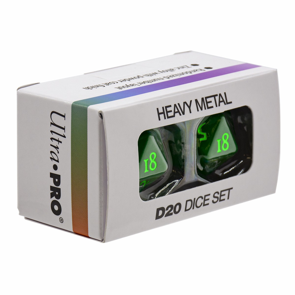 Ultra Pro - Vivid Heavy Metal Dice 2-Piece Set - Green