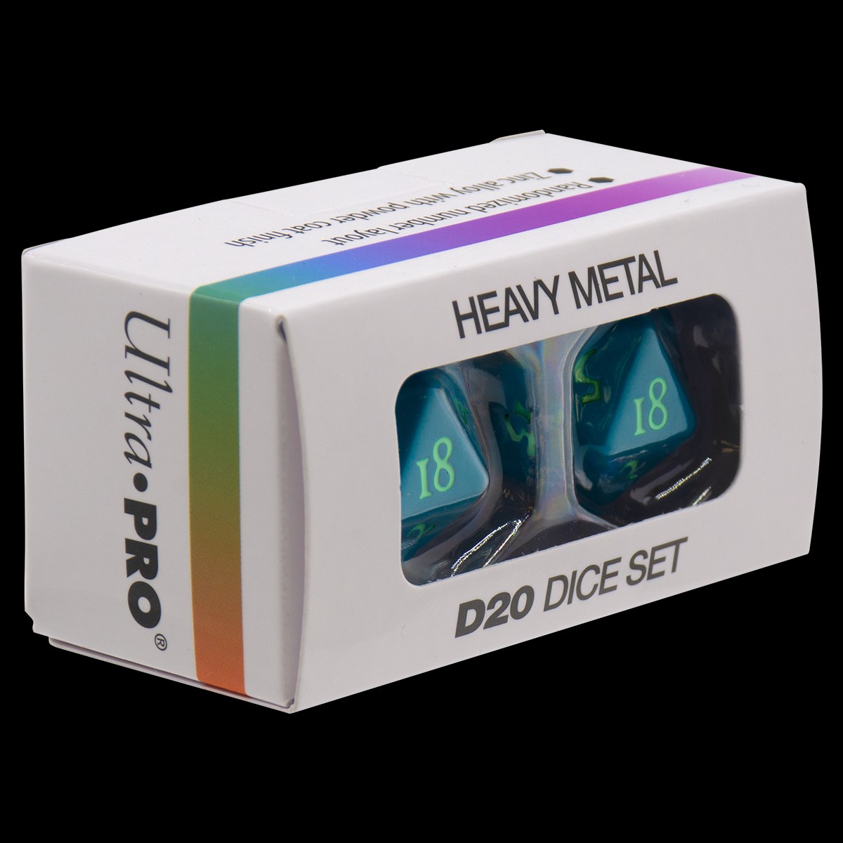 Ultra Pro - Vivid Heavy Metal Dice 2-Piece Set - Teal