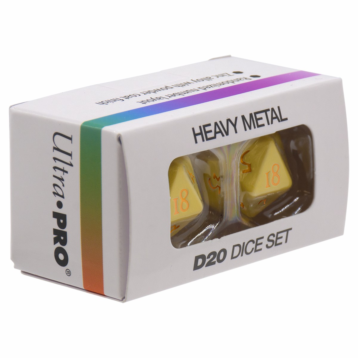 Ultra Pro - Vivid Heavy Metal Dice 2-Piece Set - Yellow