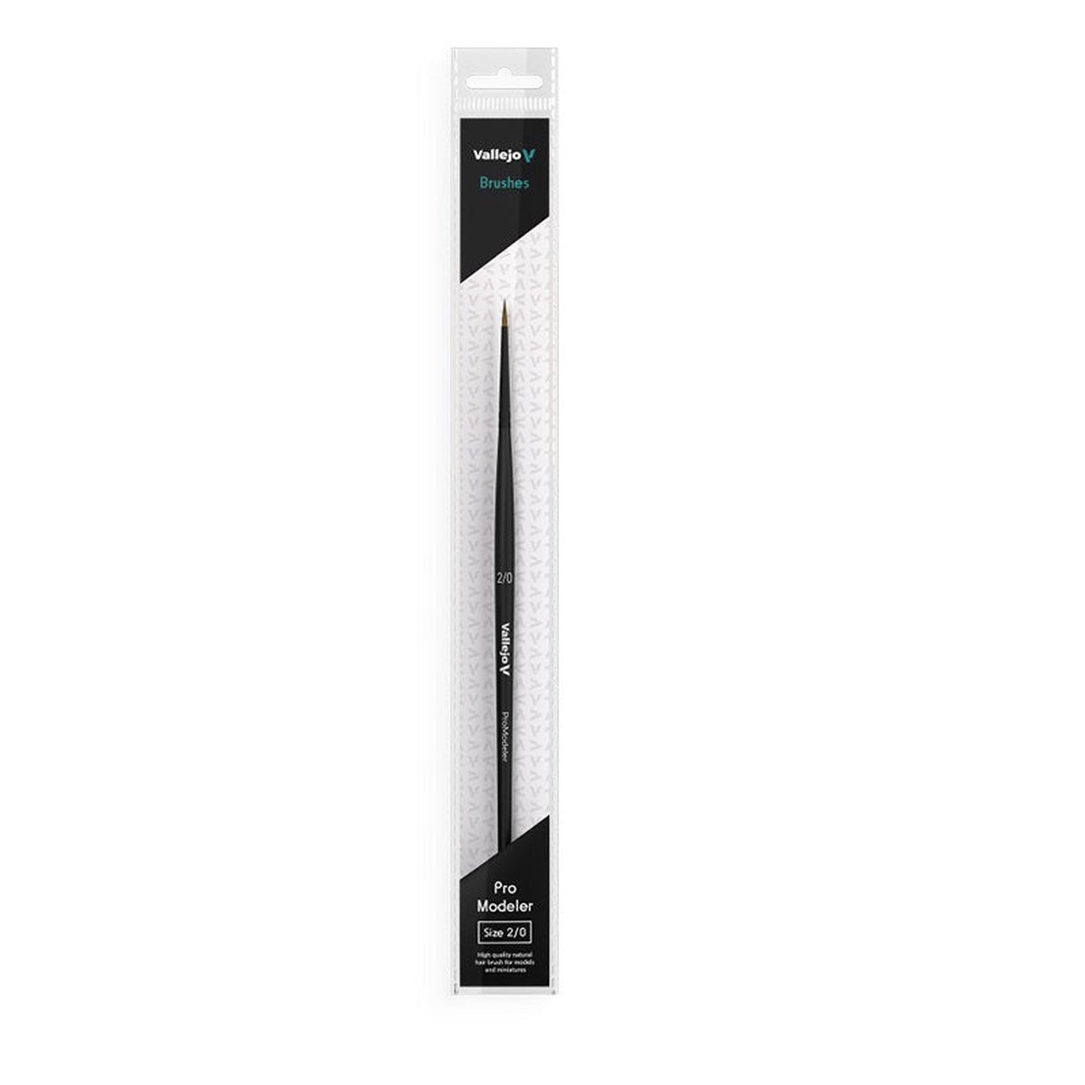 Vallejo Pro Modeler No. 2/0 Natural Hair Round Brush