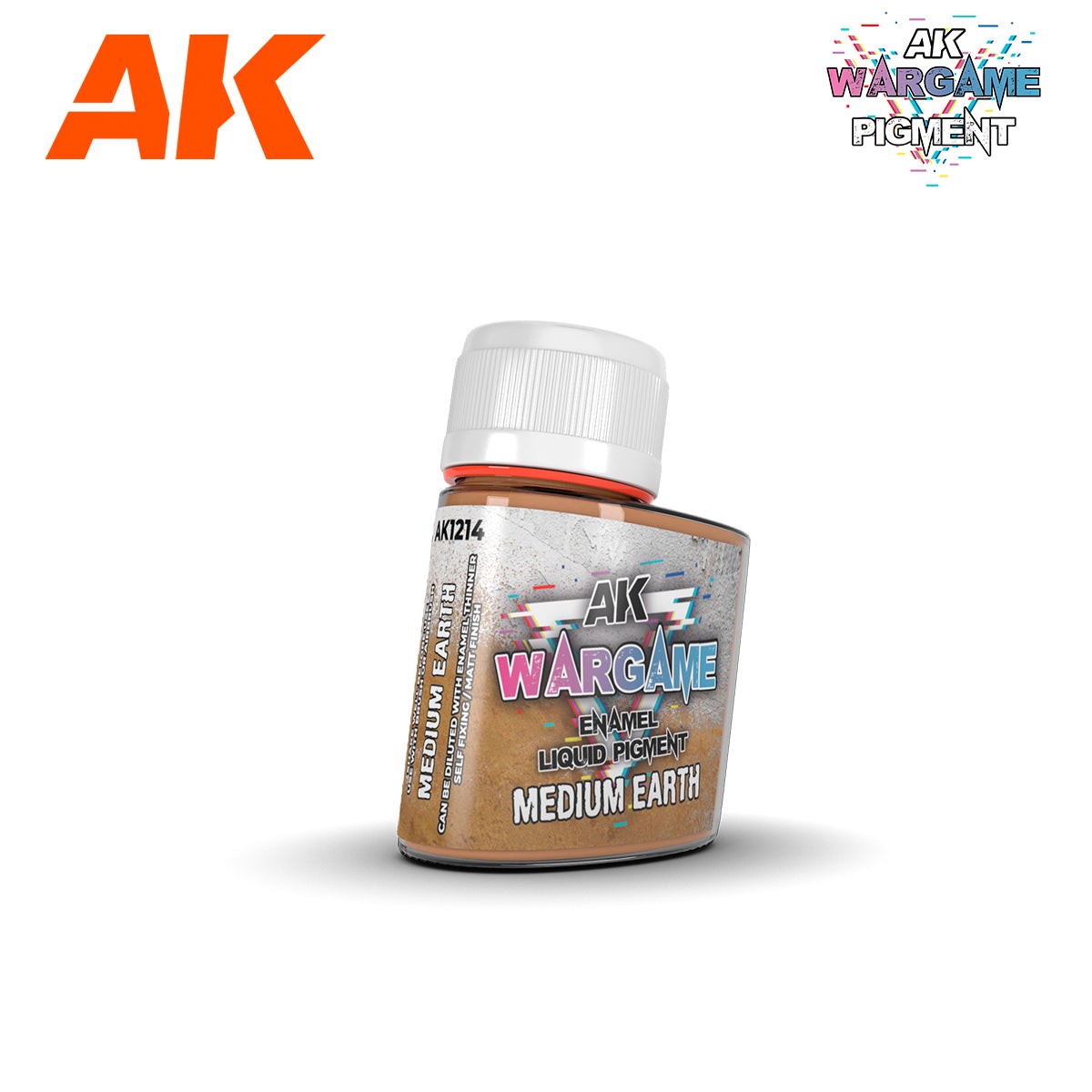 AK Interactive Wargame Enamel Liquid Pigment 35ml - Medium Earth