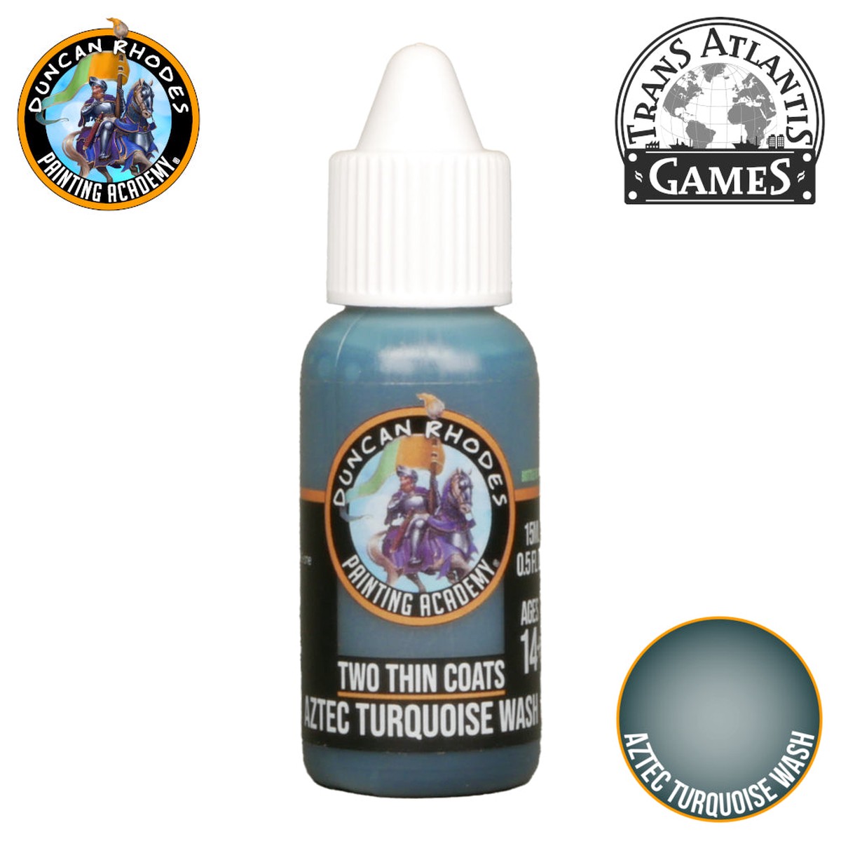 Two Thin Coats Paint 15ml - Aztec Turquoise Wash