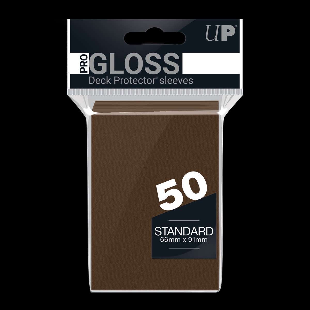 Ultra Pro UP84027 PRO-Gloss Standard Deck Protector Sleeves 50-Piece Set - Brown