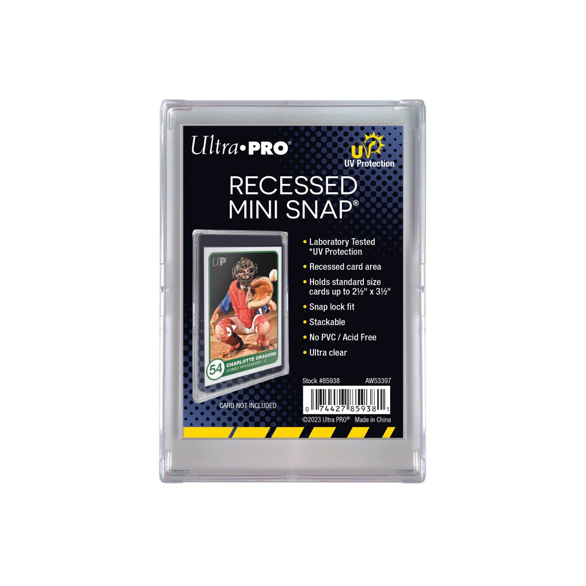 Ultra Pro UP85938 UV Recessed Snap Card Holder